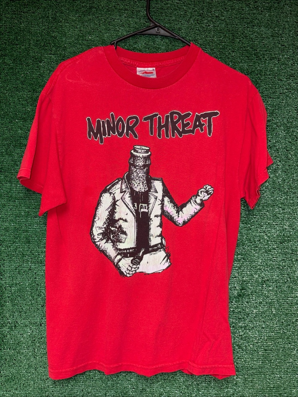 vintage Y2K Minor Threat Red Shirt M Tennessee River tag